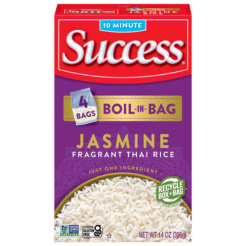 Success Thai Rice, Fragrant, Jasmine, Boil-in-Bag
