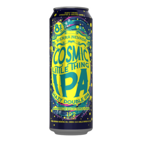 Sierra Nevada Beer, Cosmic Little Thing Hazy Double IPA Craft Beer 19.2oz Can