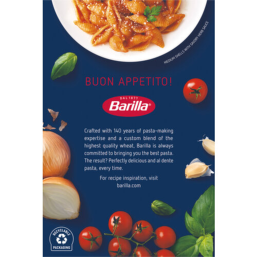 Barilla Medium Shells - Non-GMO Pasta Made with Durum Wheat Semolina & Kosher Certified Pasta