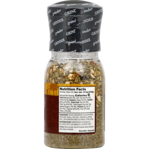 First Street Grilled Chicken Seasoning, Specialty Blends, Grinder