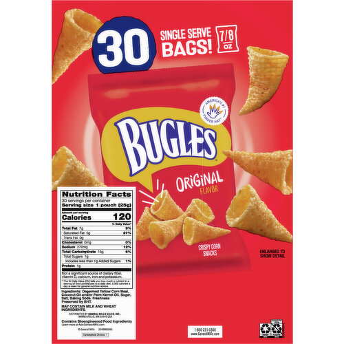 Bugles Original Flavor Crispy Corn Snacks