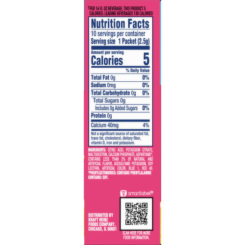 Crystal Light Zero Sugar Packets Raspberry Lemonade Drink Mix