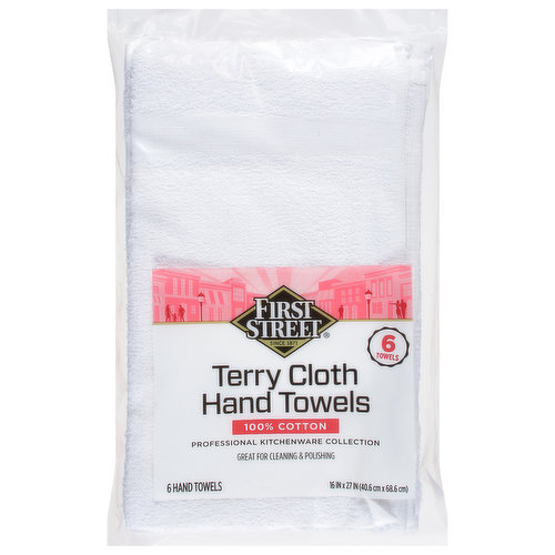 First Street Hand Towels, Terry Cloth