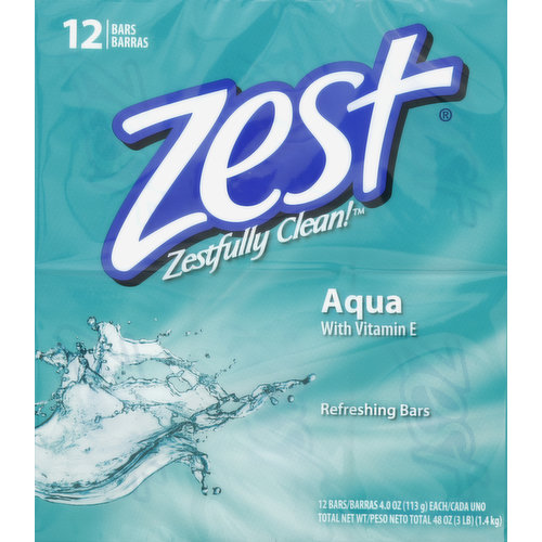 Zest Refreshing Bars, Aqua