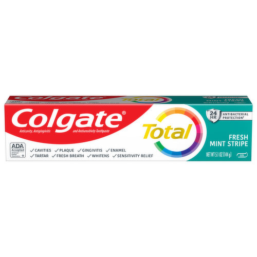 Colgate Toothpaste, Fresh Mint Stripe, Gel
