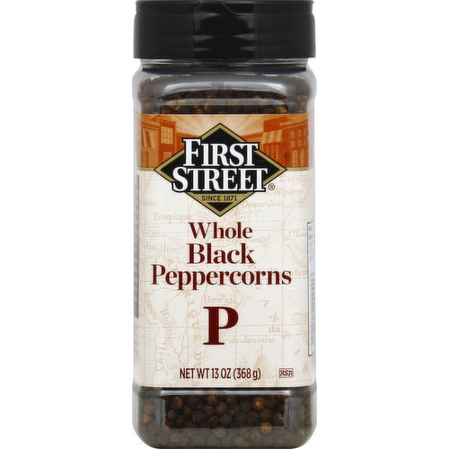 First Street Whole Black Peppercorns P