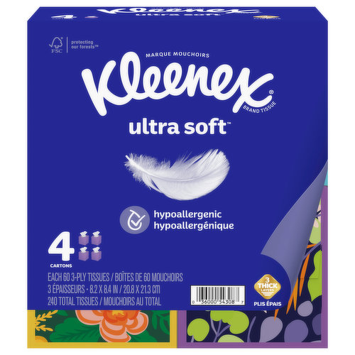Kleenex Tissues, 3-Ply