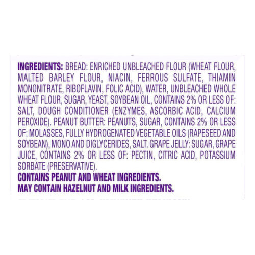 Smucker's Peanut Butter & Grape Jelly Sandwich