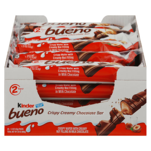 Kinder Bueno Chocolate Bar, Crispy Creamy