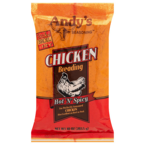 Andys Seasoning Breading, Chicken, Hot N Spicy