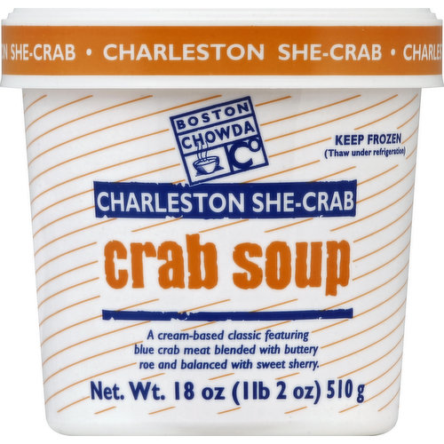 Boston Chowda Crab Soup, Charleston She-Crab