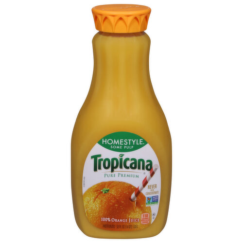 Tropicana Orange Juice, Homestyle, Some Pulp