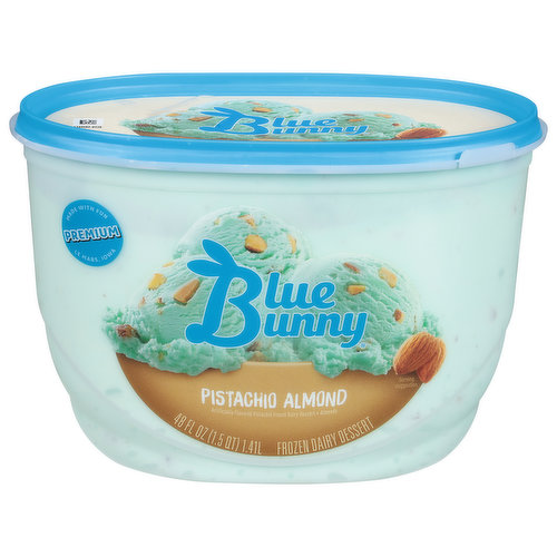 Blue Bunny Frozen Dairy Dessert, Pistachio Almond