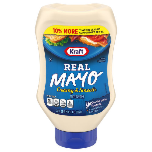 Kraft Mayonnaise, Creamy & Smooth, Real