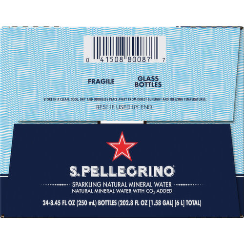 S.Pellegrino Mineral Water, Natural, Sparkling