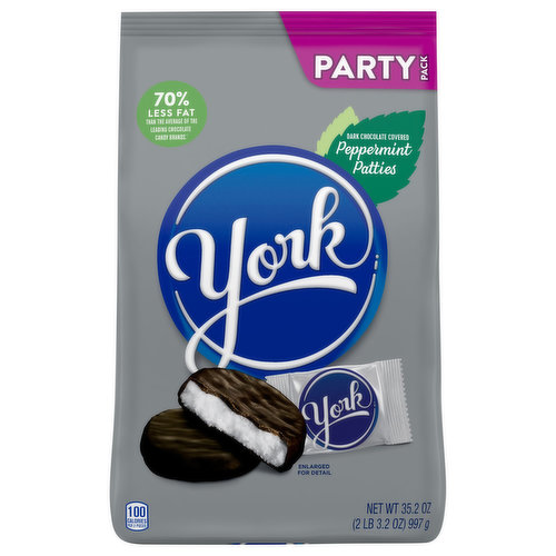 York Peppermint Patties, Dark Chocolate Covered, Party Pack