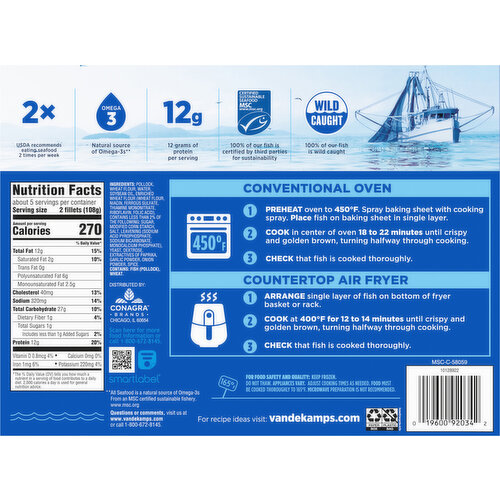 Van de Kamp's Crunchy Breaded 100% Whole Fish Fillets