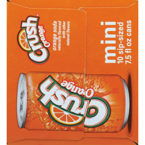 Crush Soda, Orange, Mini Cans - Smart & Final