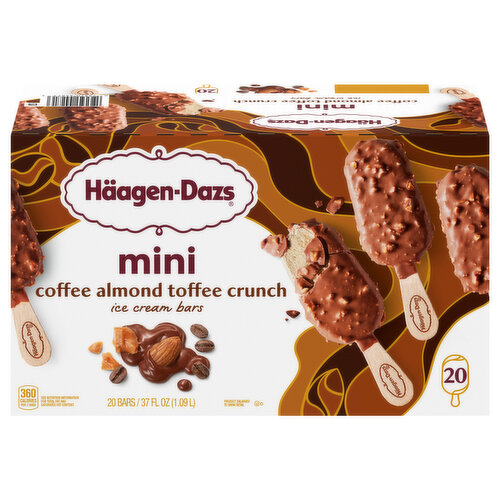 Haagen-Dazs Ice Cream Bars, Coffee Almond Toffee Crunch, Mini