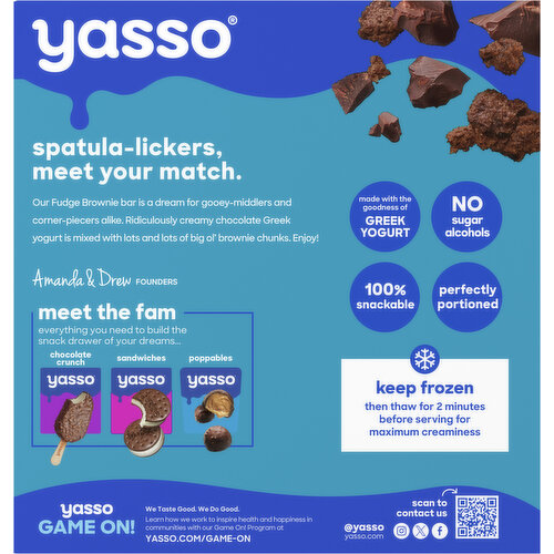 Yasso Frozen Greek Fudge Brownie Yogurt Bars