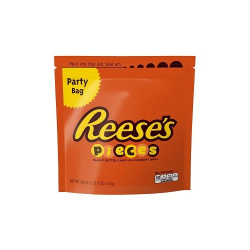 Reese's Pieces Peanut Butter Candy in Crunchy Shell Pack, 39 oz