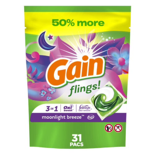 Gain Flings, 31 Count, Moonlight Breeze Scent