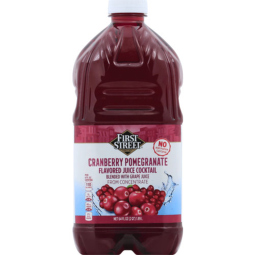 FIRST STREET Flavored Juice Cocktail, from Concentrate, Cranberry Pomegranate