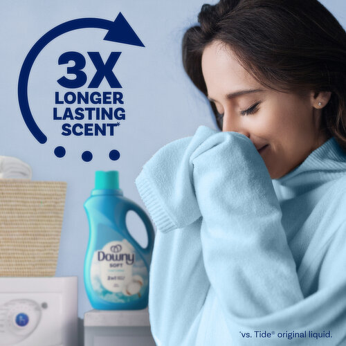 Downy Soft, 2 in 1 Soft and Fresh Liquid Fabric Softener, Cool Cotton, 136 Loads