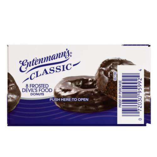 Entenmann's Frosted Devil's Food Chocolate Donuts, 8 count, 16 oz
