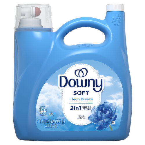 Downy Fabric Softener Liquid, Clean Breeze Scent, 140 fl oz