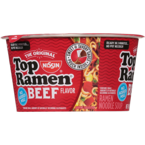 Nissin Ramen Noodle Soup, Beef Flavor