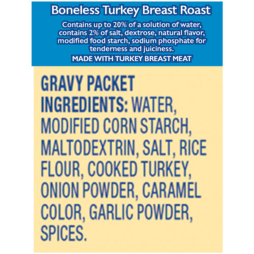 Butterball Boneless Turkey Breast Roast With Gravy Packet, Frozen