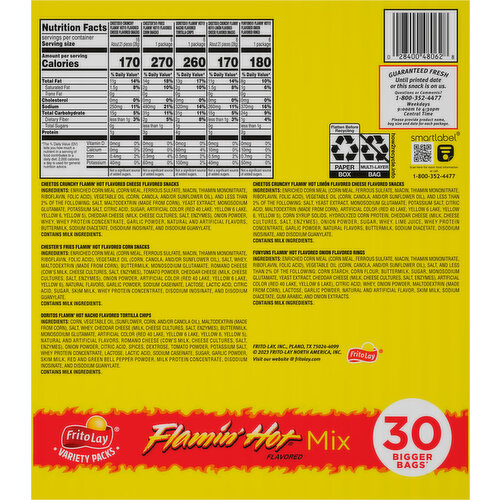 Frito Lay Snack Mix, Flamin' Hot Mix Flavored, Variety Packs