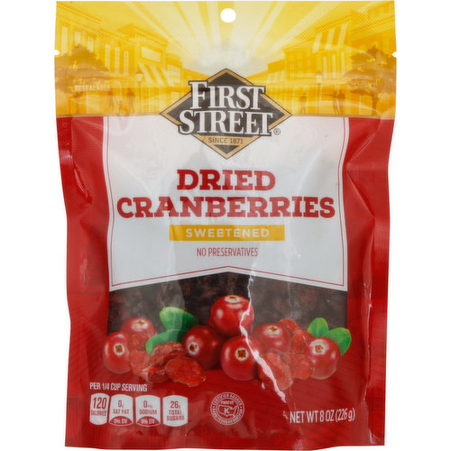 First Street Cranberries, Dried, Sweetened