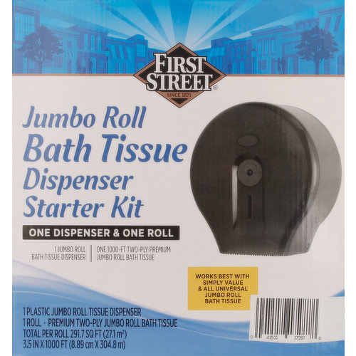 First Street Dispenser Starter Kit, Bath Tissue, Jumbo Roll