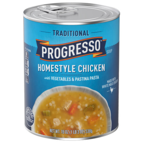 Progresso Soup, Homestyle Chicken with Vegetables & Pastina Pasta, Traditional