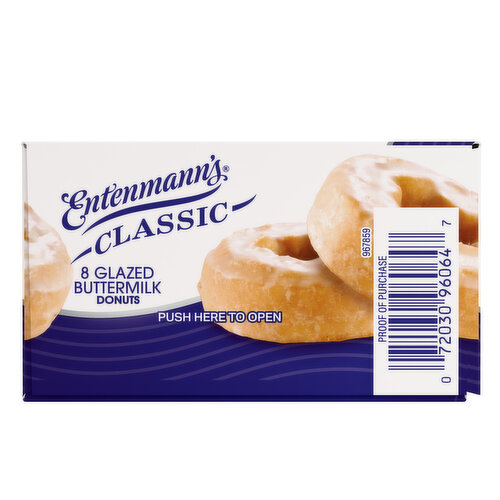 Entenmann's Glazed Buttermilk Donuts, 8 count, 14.5 oz