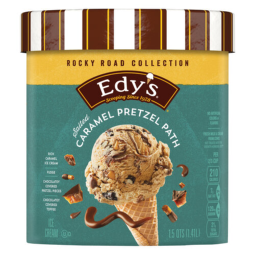 Dreyer's Rocky Road Collection Salted Caramel Pretzel Path Ice Cream