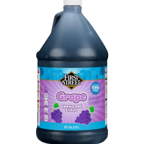 First Street Snow Cone Syrup, Grape