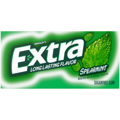 Extra EXTRA Spearmint Sugar Free Chewing Gum Slim Packs, 10 Ct Bulk Box