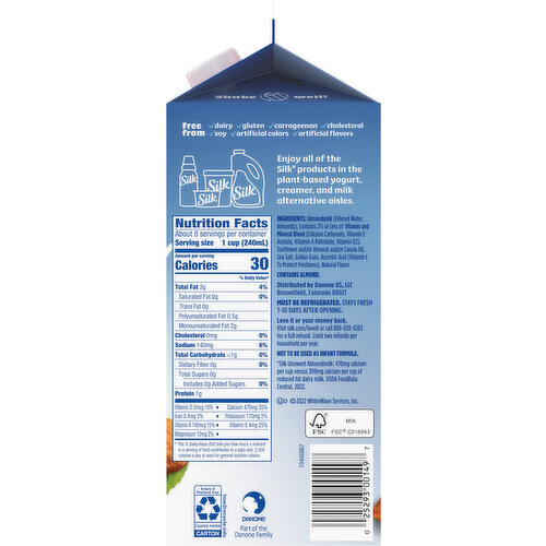 Silk Unsweet Almondmilk