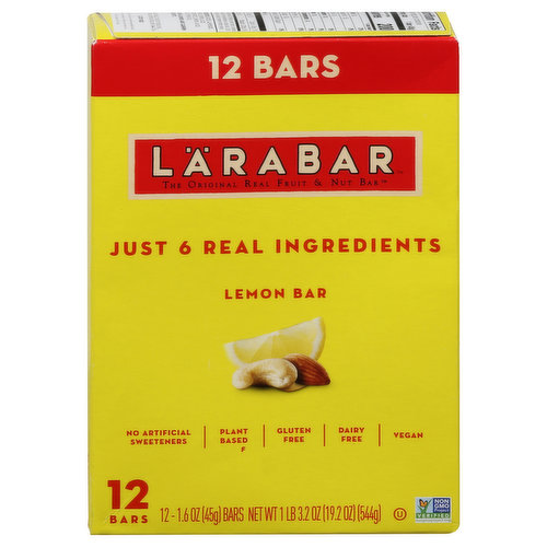 Larabar Fruit & Nut Bar, Lemon, 12 Bars