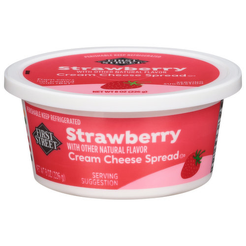 First Street Cream Cheese Spread, Strawberry