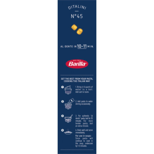 Barilla Ditalini - Non-GMO Pasta Made with Durum Wheat Semolina & Kosher Certified