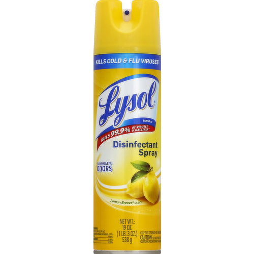 Lysol Disinfectant Spray, Lemon Breeze Scent