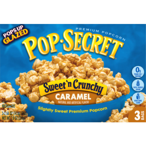 Pop-Secret Popcorn, Premium, Caramel, Sweet n' Crunchy