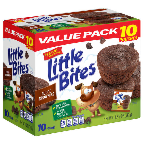 Entenmann's Fudge Mini Brownies, Value Pack, 10 packs, 18 oz