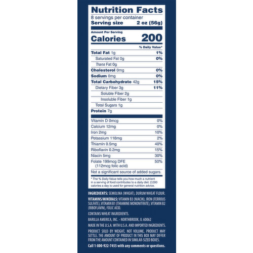 Barilla Farfalle - Non-GMO Pasta Made with Durum Wheat Semolina & Kosher Certified Pasta