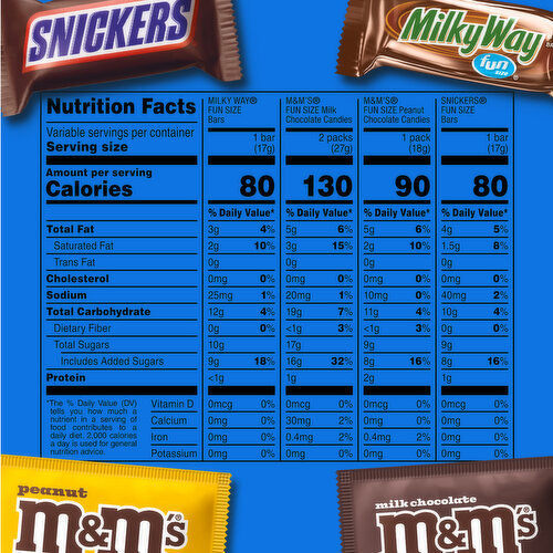 Mixed M&M'S, SNICKERS, & MILKY WAY Chocolate Candy Bag 