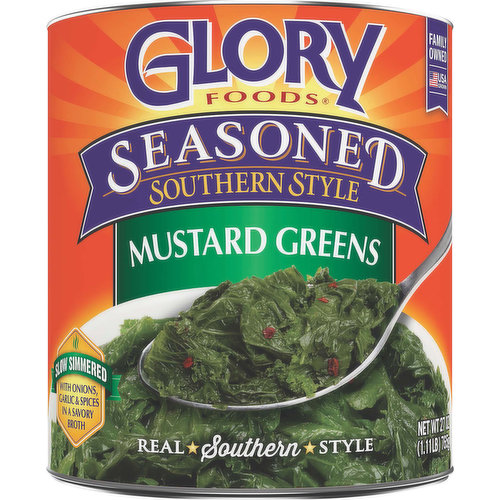 Glory Foods Mustard Greens, Southern Style